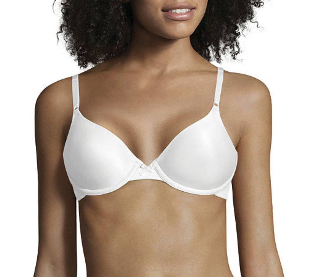 Maidenform Women One Fab Fit T-Shirt Shaping Underwire Bra White Size 32C